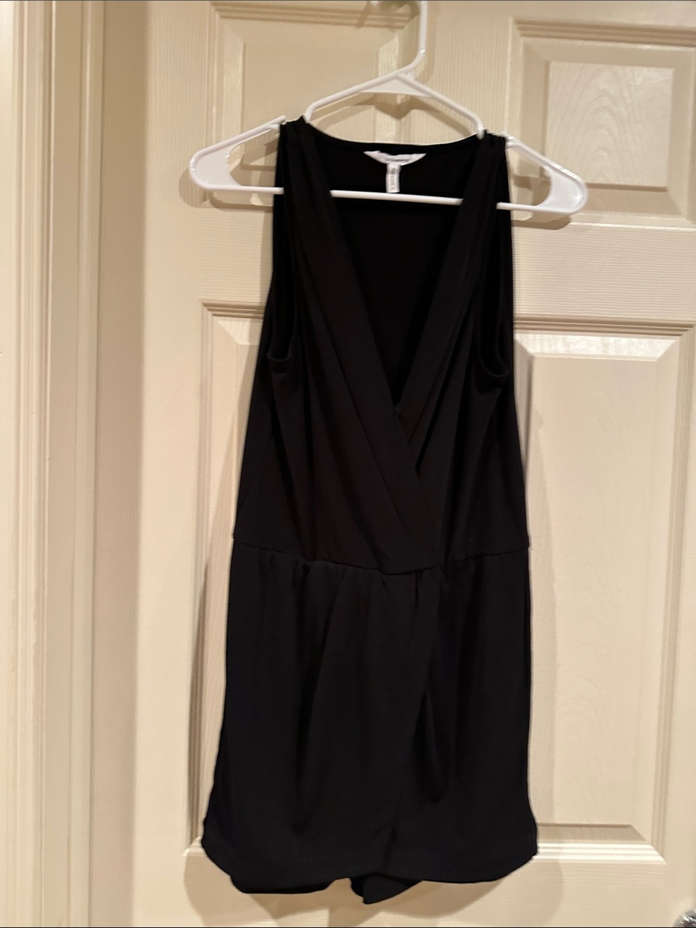 BCBGeneration Black Sleeveless V-Neck romper